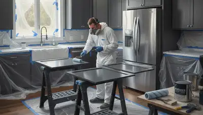 Cabinet painting in Dayton, OH for a kitchen with durable, professional finish