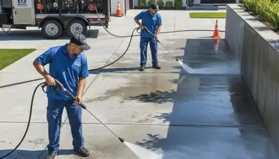 Concrete pressure cleaning for driveways and patios in Dayton, OH by Dayton Paint Pros