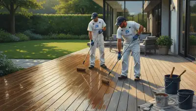 Deck painting in Dayton, OH by Dayton Paint Pros for durable outdoor protection
