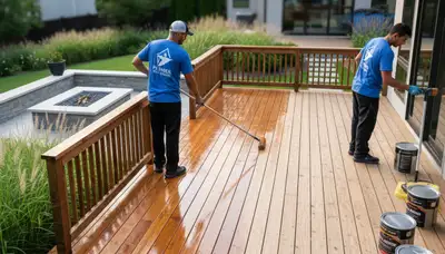 Deck sealing in Dayton, OH protects wood decks from moisture and weather damage