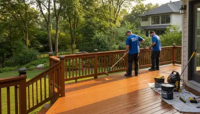 Professional deck staining service in Dayton, OH by Dayton Paint Pros