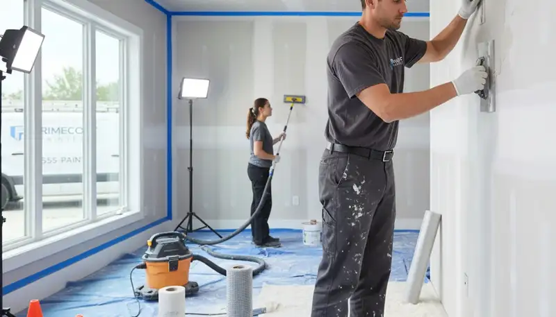 Drywall repair in Dayton, OH by Dayton Paint Pros for cracks, holes, and water damage