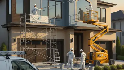 Exterior house painters in Dayton, OH applying durable paint for weather protection