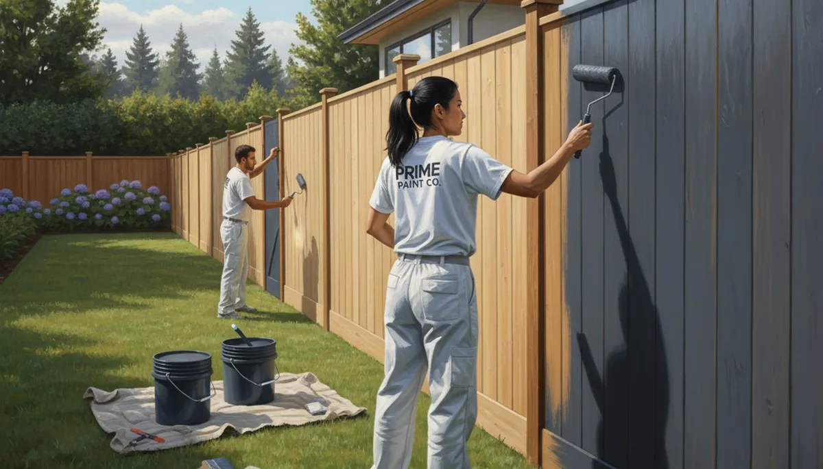Fence painting service in Dayton, OH by Dayton Paint Pros for lasting weather protection