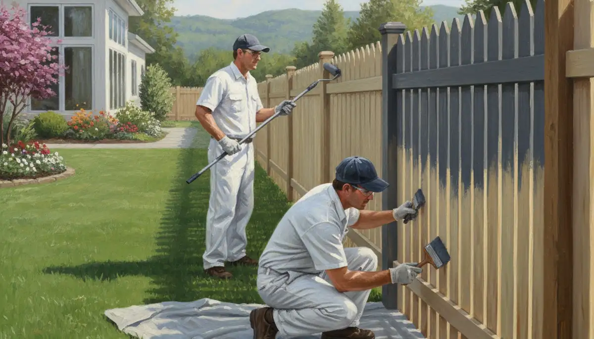 Fence painting service in Dayton, OH for durable, weather-resistant curb appeal