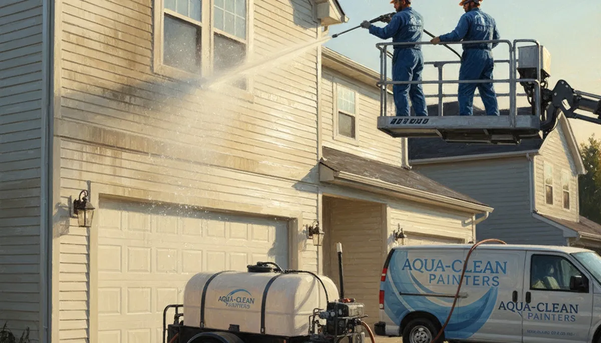 Vinyl siding pressure cleaning in Dayton, OH removes mold, mildew, and grime from a home exterior