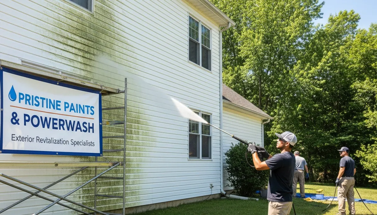 Vinyl siding pressure cleaning in Dayton, OH to remove mold, mildew, and grime buildup
